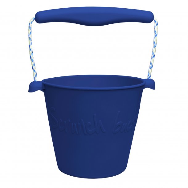 Scrunch-bucket - foldbar silikonespand, Midnatsbl