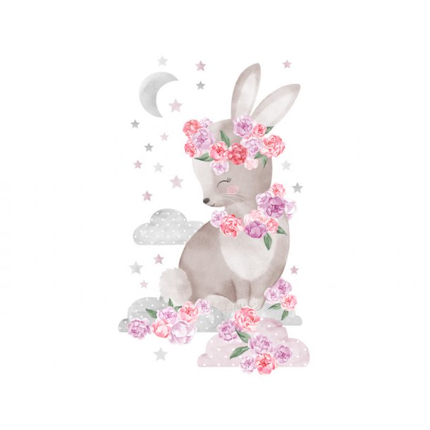 Wallsticker - Kanin, Rosa